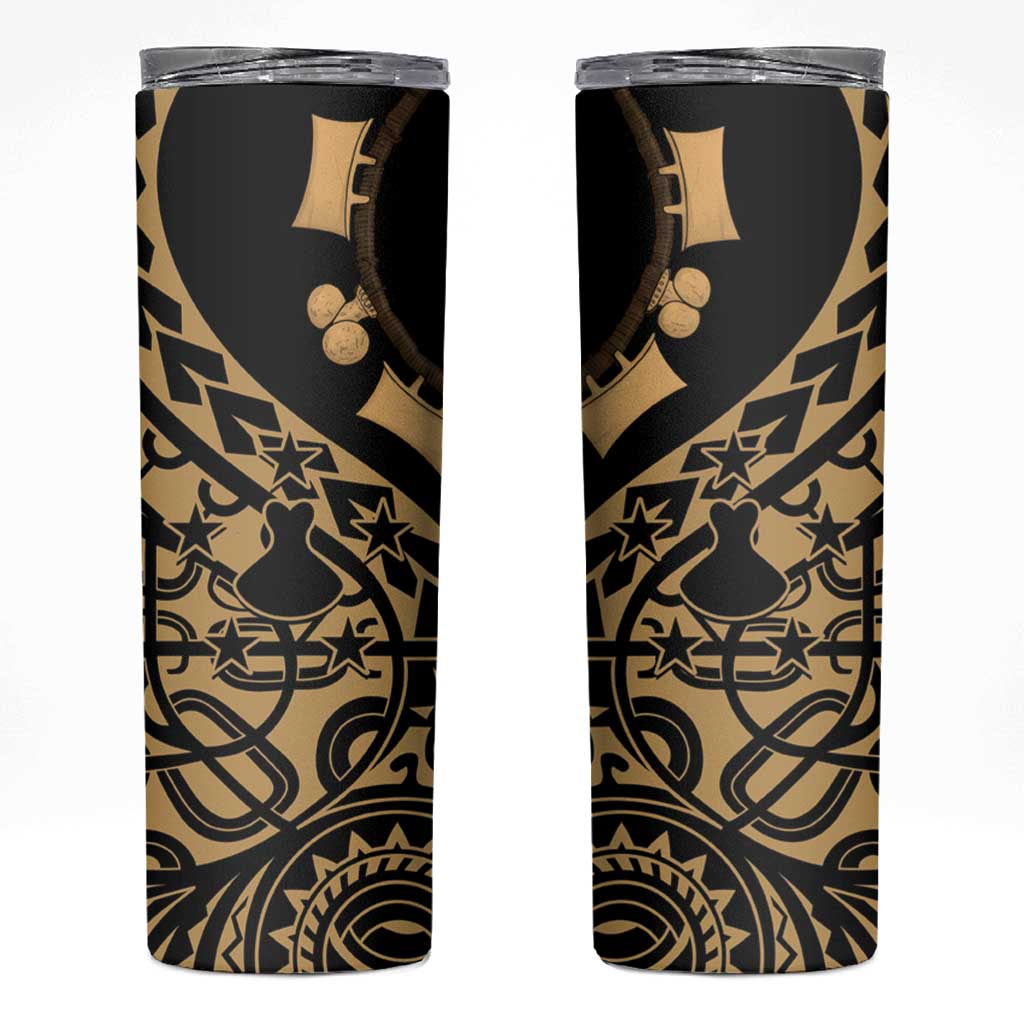 Austral Islands Skinny Tumbler Tuhaa Pae Penu Stars Necklace Gold LT14 Gold - Polynesian Pride