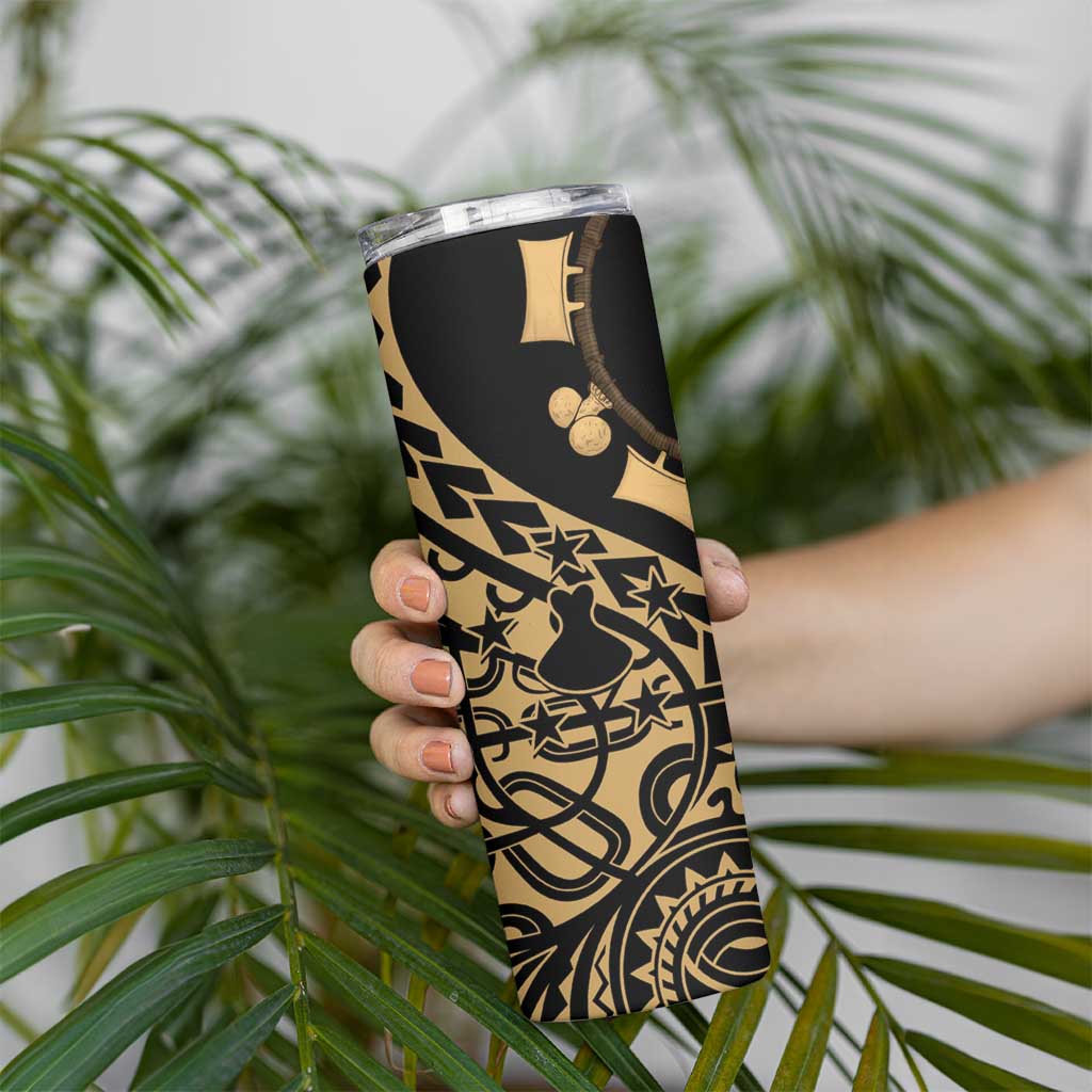 Austral Islands Skinny Tumbler Tuhaa Pae Penu Stars Necklace Gold LT14 - Polynesian Pride