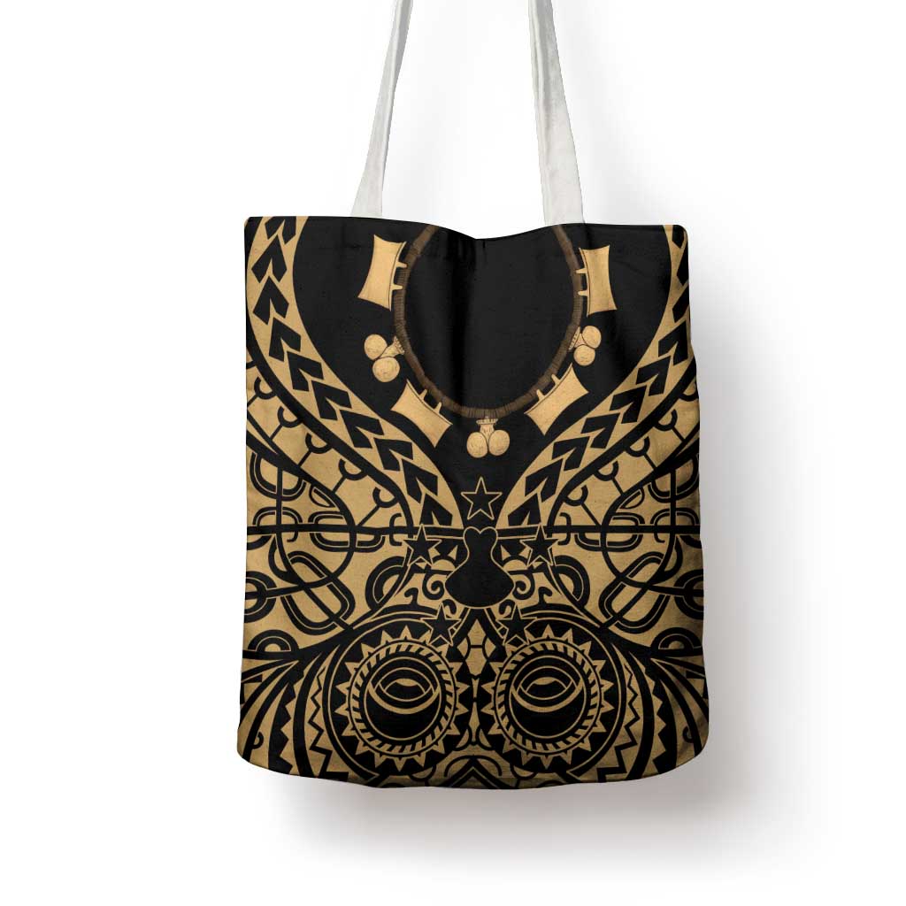 Austral Islands Tote Bag Tuhaa Pae Penu Stars Necklace Gold LT14 - Polynesian Pride