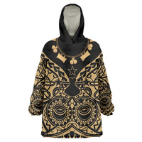 Austral Islands Wearable Blanket Hoodie Tuhaa Pae Penu Stars Necklace Gold LT14 One Size Gold - Polynesian Pride