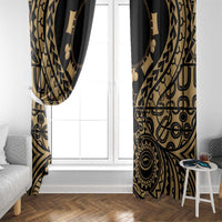 Austral Islands Window Curtain Tuhaa Pae Penu Stars Necklace Gold - Polynesian Pride