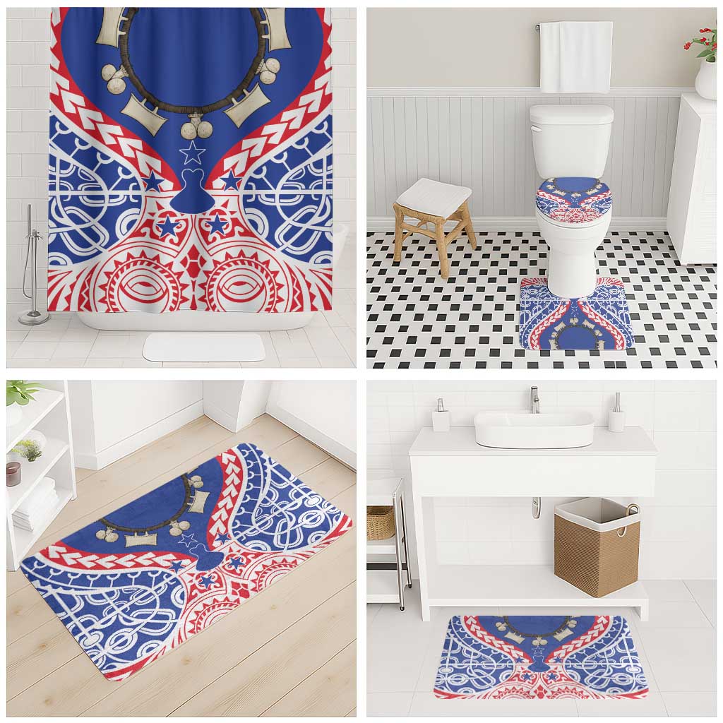 Austral Islands Bathroom Set Tuhaa Pae Penu Stars Necklace Red LT14 - Polynesian Pride