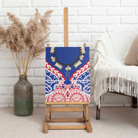 Austral Islands Canvas Wall Art Tuhaa Pae Penu Stars Necklace Red - Polynesian Pride