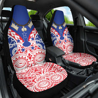 Austral Islands Car Seat Cover Tuhaa Pae Penu Stars Necklace Red - Polynesian Pride