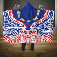 Austral Islands Hooded Blanket Tuhaa Pae Penu Stars Necklace Red LT14 - Polynesian Pride