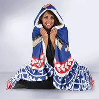 Austral Islands Hooded Blanket Tuhaa Pae Penu Stars Necklace Red LT14 - Polynesian Pride