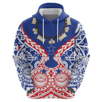 Austral Islands Hoodie Tuhaa Pae Penu Stars Necklace Red - Polynesian Pride
