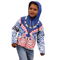Austral Islands Kid Hoodie Tuhaa Pae Penu Stars Necklace Red - Polynesian Pride