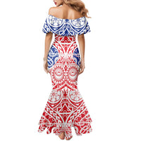 Austral Islands Mermaid Dress Tuhaa Pae Penu Stars Necklace Red LT14 - Polynesian Pride