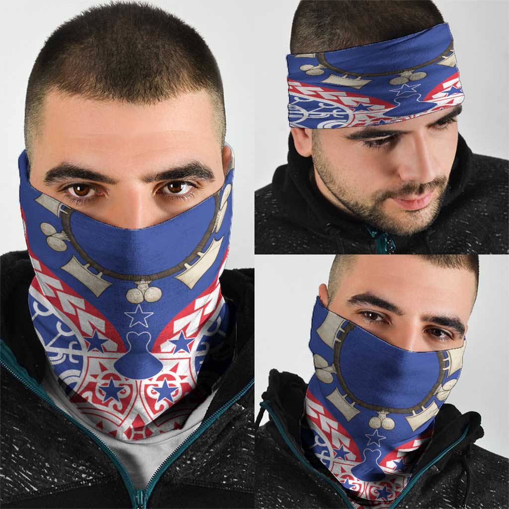 Austral Islands Neck Gaiter Tuhaa Pae Penu Stars Necklace Red - Polynesian Pride