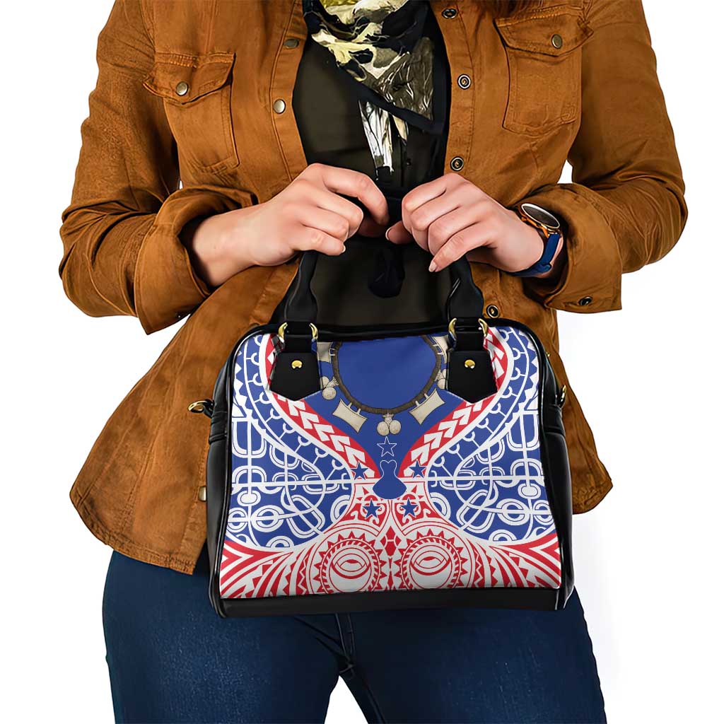 Austral Islands Shoulder Handbag Tuhaa Pae Penu Stars Necklace Red - Polynesian Pride