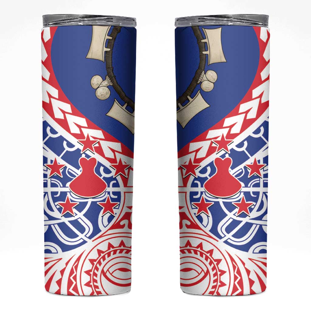 Austral Islands Skinny Tumbler Tuhaa Pae Penu Stars Necklace Red LT14 Red - Polynesian Pride