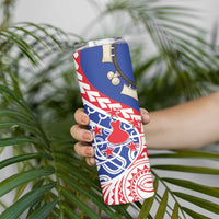 Austral Islands Skinny Tumbler Tuhaa Pae Penu Stars Necklace Red LT14 - Polynesian Pride