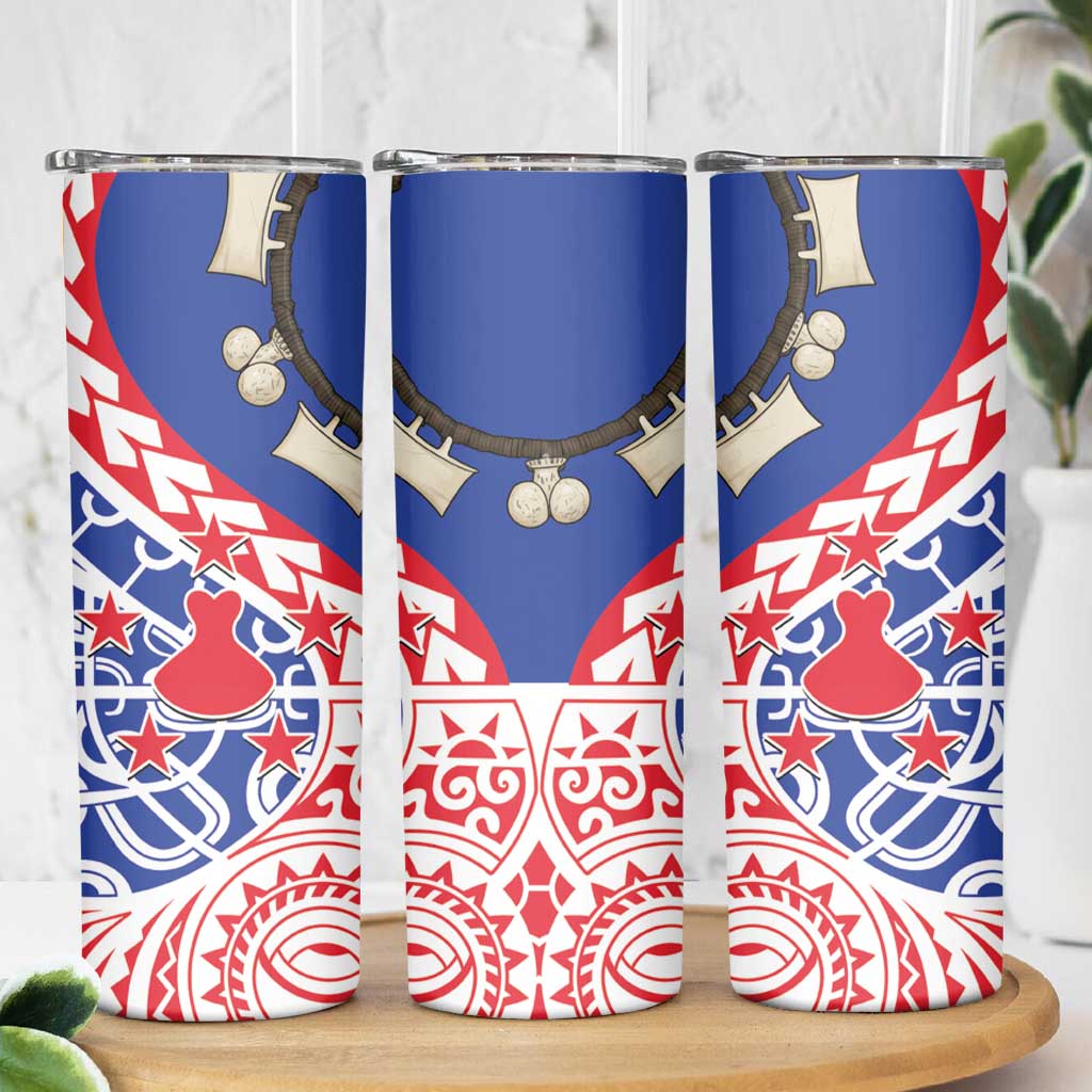Austral Islands Skinny Tumbler Tuhaa Pae Penu Stars Necklace Red LT14 - Polynesian Pride