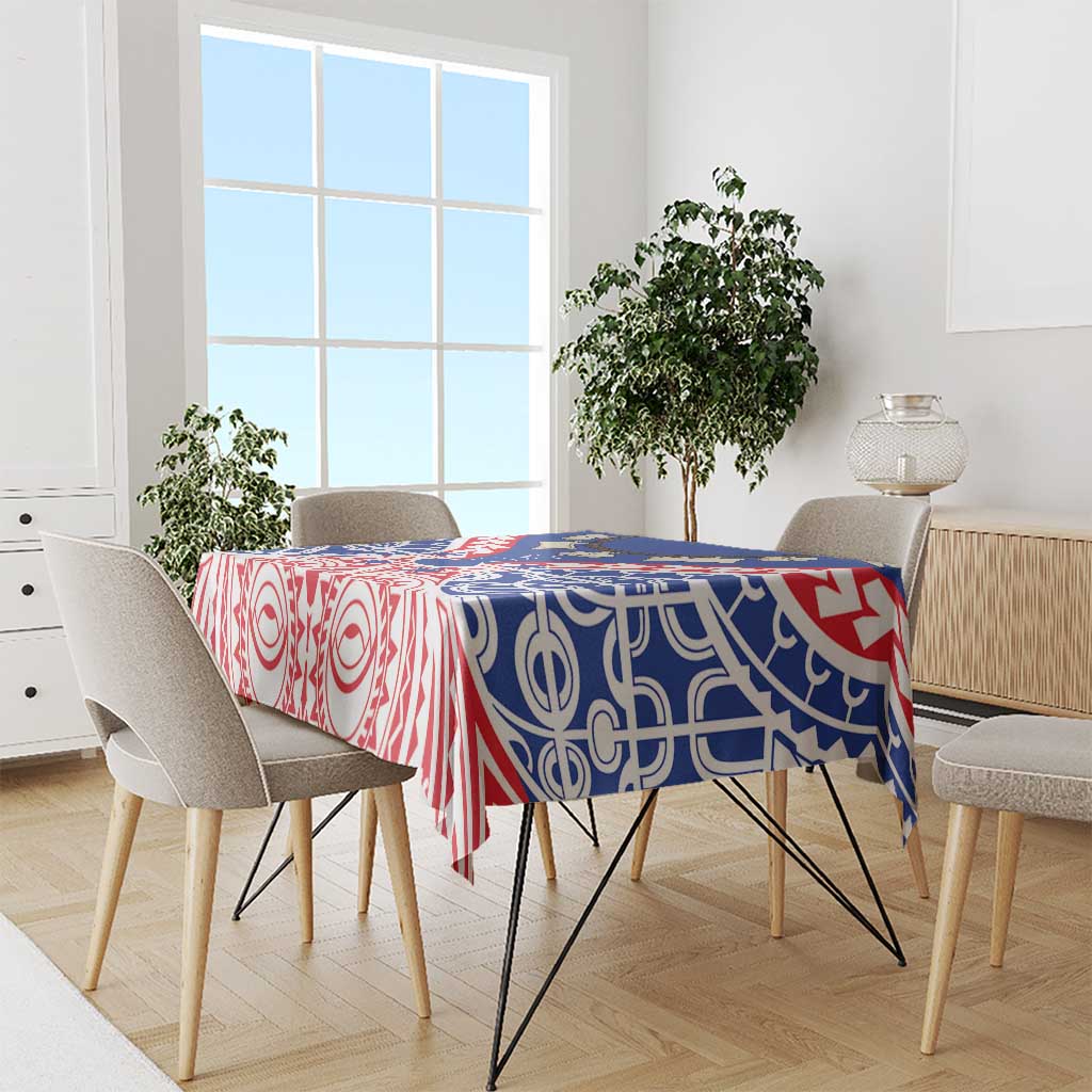 Austral Islands Tablecloth Tuhaa Pae Penu Stars Necklace Red - Polynesian Pride