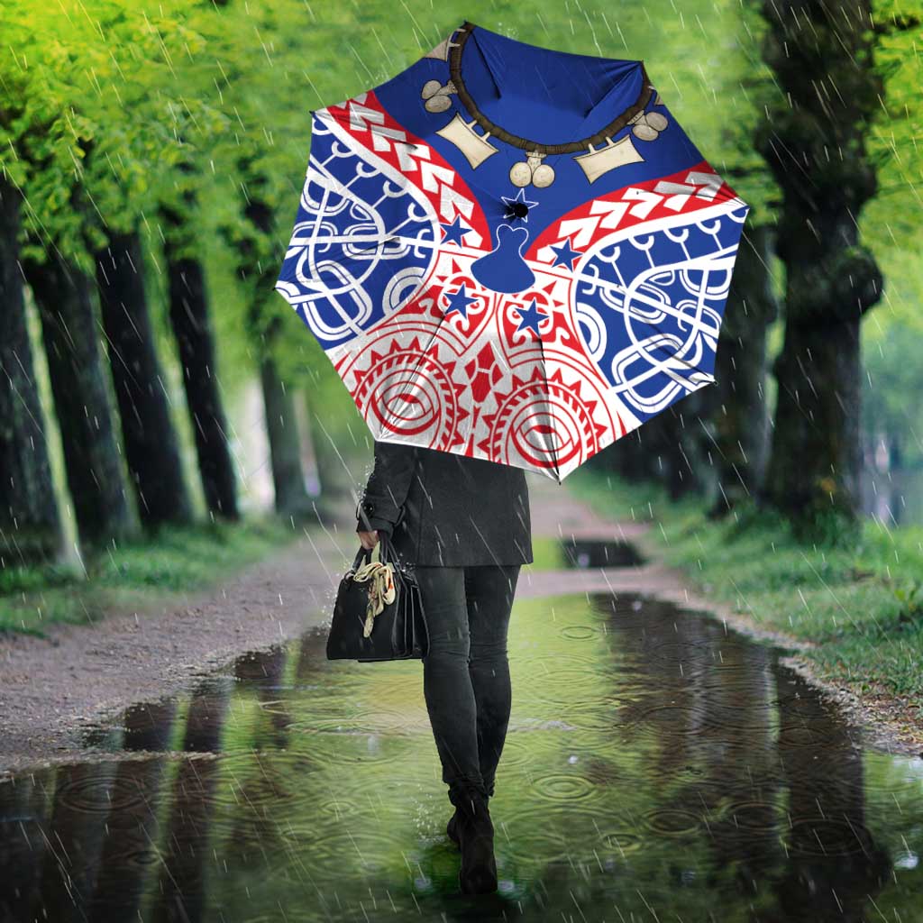 Austral Islands Umbrella Tuhaa Pae Penu Stars Necklace Red - Polynesian Pride