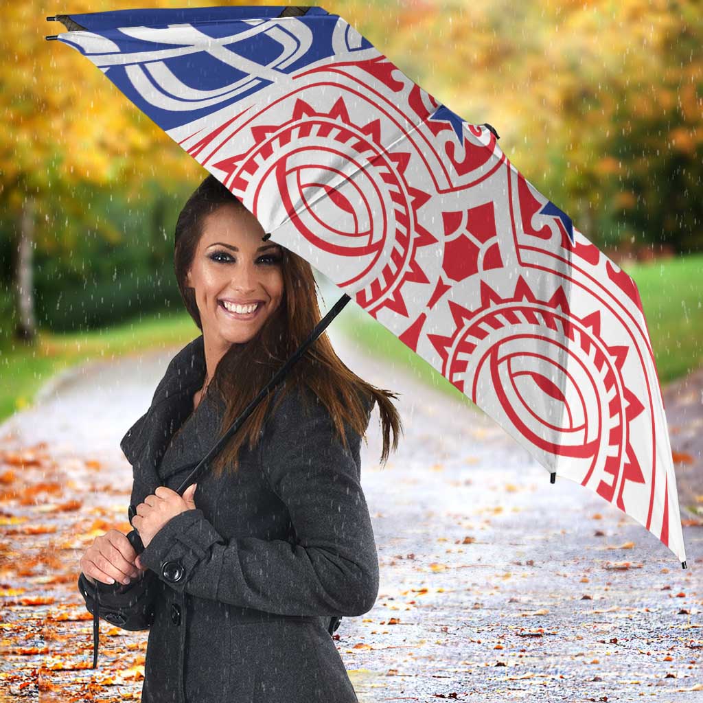 Austral Islands Umbrella Tuhaa Pae Penu Stars Necklace Red - Polynesian Pride