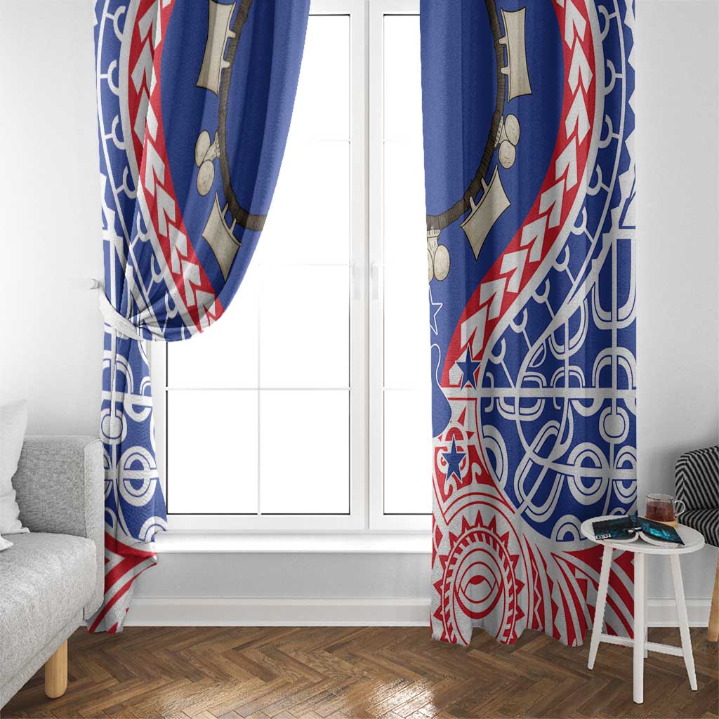 Austral Islands Window Curtain Tuhaa Pae Penu Stars Necklace Red - Polynesian Pride