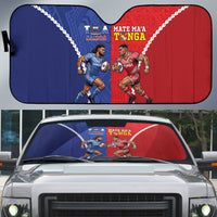 Toa Samoa Mate Ma'a Tonga Rugby Together Auto Sun Shade LT14 Multicolor - Polynesian Pride