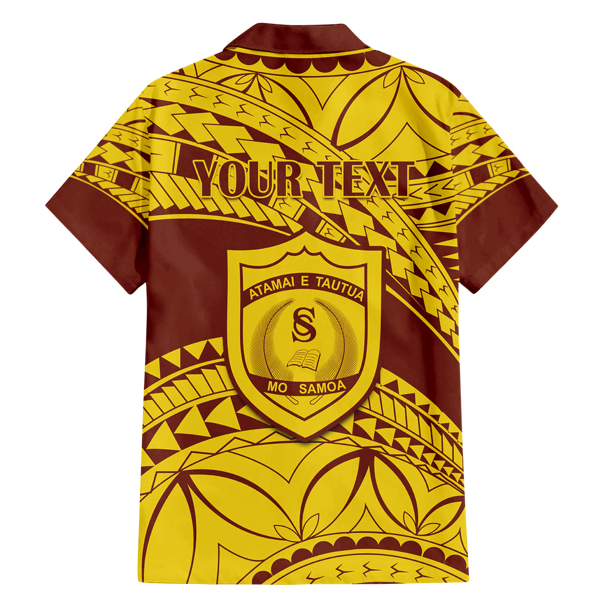 Personalised Samoa College Family Matching Off Shoulder Maxi Dress and Hawaiian Shirt Samoan Pattern LT14 - Polynesian Pride