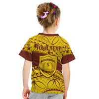 Personalised Samoa College Kid T Shirt Samoan Pattern LT14 - Polynesian Pride