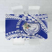 Personalised Samoa Safata College Tablecloth Samoan Pattern LT14 Blue - Polynesian Pride