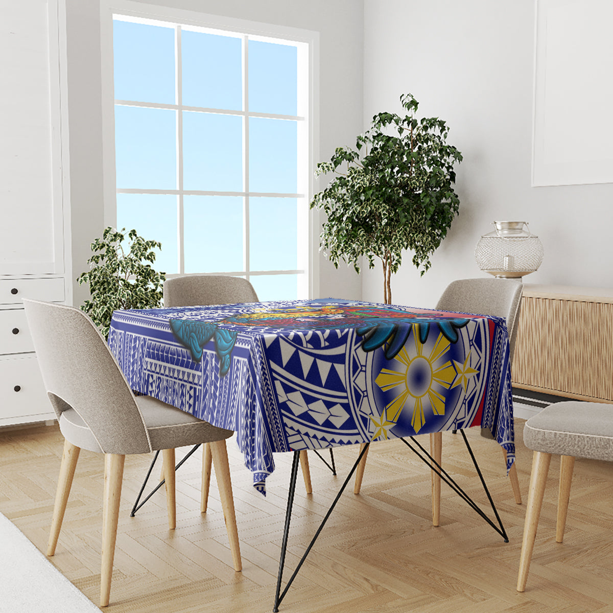 Philippines Tablecloth Filipino Sarimanok With Polynesian Tattoo LT14 - Polynesian Pride