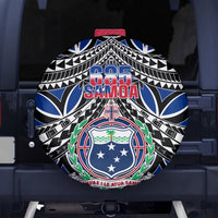 Samoa 685 Spare Tire Cover Samoan Coat Of Arms Simple Style LT14 Blue - Polynesian Pride
