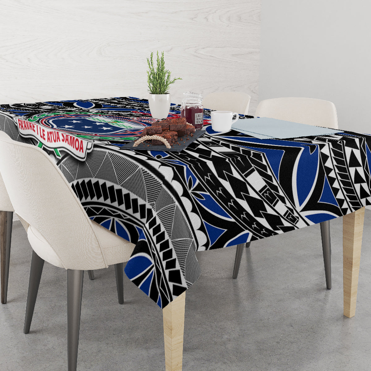 Samoa 685 Tablecloth Samoan Coat Of Arms Simple Style LT14 - Polynesian Pride