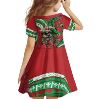 Mele Kalikimaka Hawaii Family Matching Summer Maxi Dress and Hawaiian Shirt Mongoose Santa With Ohia Lehua LT14 - Polynesian Pride