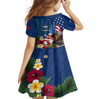 United States And Samoa Family Matching Puletasi Dress and Hawaiian Shirt USA Flag Eagle Mix Samoan Coat Of Arms LT14 - Polynesian Pride