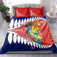 New Zealand Waitangi Day Bedding Set NZ Maori Tui Bird With Kowhai Flowers LT14 - Polynesian Pride