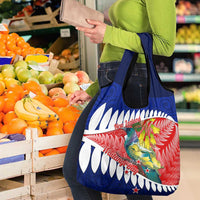 New Zealand Waitangi Day Grocery Bag NZ Maori Tui Bird With Kowhai Flowers LT14 - Polynesian Pride