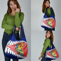 New Zealand Waitangi Day Grocery Bag NZ Maori Tui Bird With Kowhai Flowers LT14 - Polynesian Pride