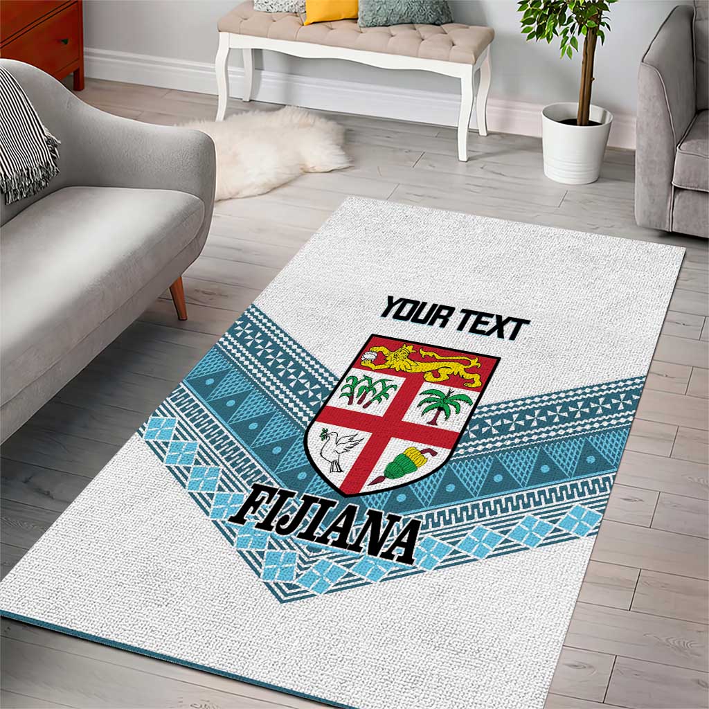 Custom Fiji Tapa Rugby 2025 Area Rug Go Champions Fijiana LT14 - Polynesian Pride