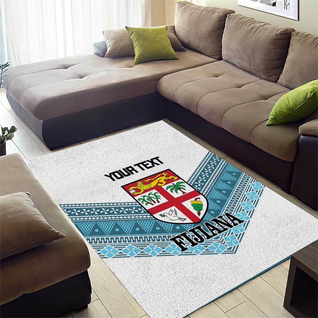 Custom Fiji Tapa Rugby 2025 Area Rug Go Champions Fijiana LT14 - Polynesian Pride