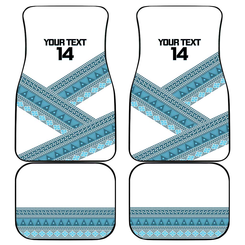 Custom Fiji Tapa Rugby 2025 Car Mats Go Champions Fijiana LT14 - Polynesian Pride