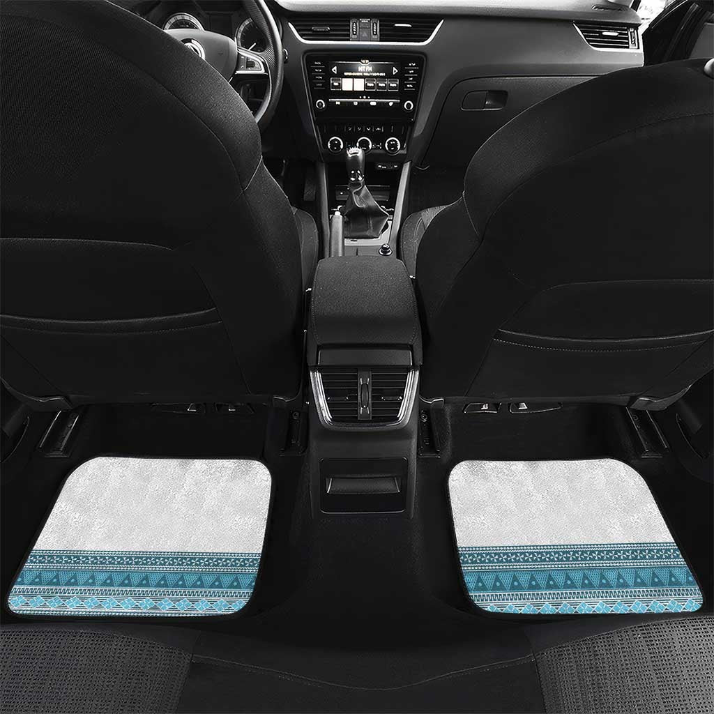 Custom Fiji Tapa Rugby 2025 Car Mats Go Champions Fijiana LT14 Set 2pcs - Back White - Polynesian Pride