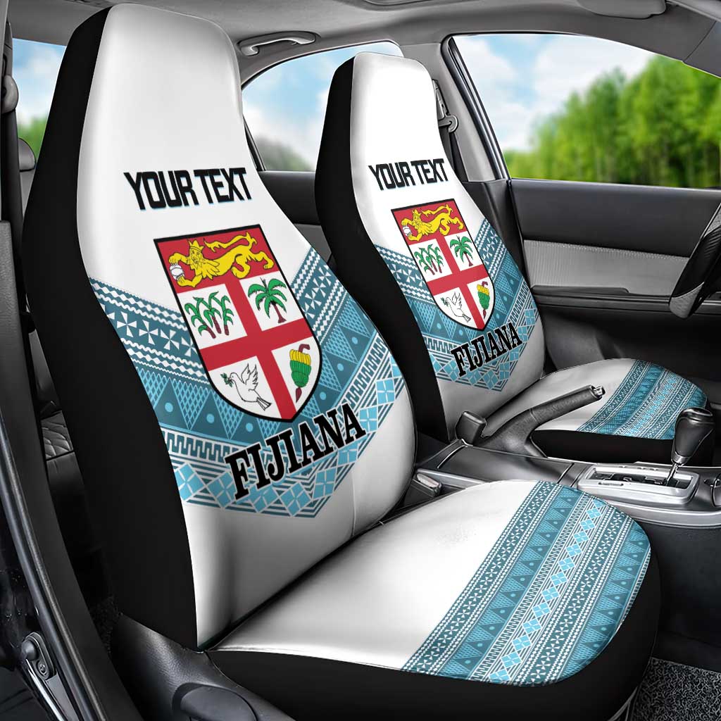 Custom Fiji Tapa Rugby 2025 Car Seat Cover Go Champions Fijiana LT14 - Polynesian Pride