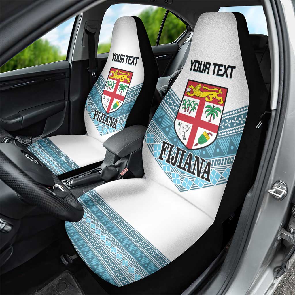 Custom Fiji Tapa Rugby 2025 Car Seat Cover Go Champions Fijiana LT14 - Polynesian Pride