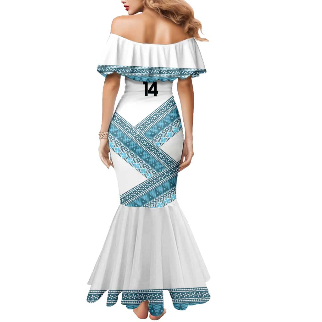 Custom Fiji Tapa Rugby 2025 Family Matching Mermaid Dress and Hawaiian Shirt Go Champions Fijiana LT14 - Polynesian Pride
