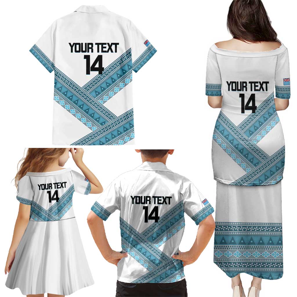Custom Fiji Tapa Rugby 2025 Family Matching Puletasi and Hawaiian Shirt Go Champions Fijiana LT14 - Polynesian Pride