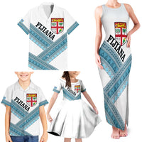 Custom Fiji Tapa Rugby 2025 Family Matching Tank Maxi Dress and Hawaiian Shirt Go Champions Fijiana LT14 - Polynesian Pride