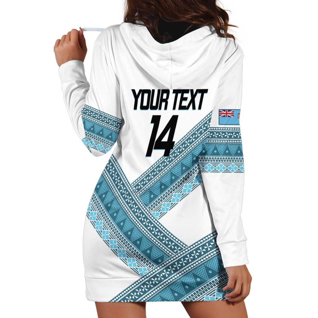 Custom Fiji Tapa Rugby 2025 Hoodie Dress Go Champions Fijiana LT14 - Polynesian Pride