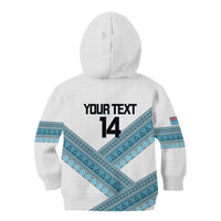 Custom Fiji Tapa Rugby 2025 Kid Hoodie Go Champions Fijiana LT14 - Polynesian Pride