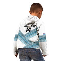 Custom Fiji Tapa Rugby 2025 Kid Hoodie Go Champions Fijiana LT14 - Polynesian Pride