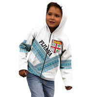 Custom Fiji Tapa Rugby 2025 Kid Hoodie Go Champions Fijiana LT14 - Polynesian Pride