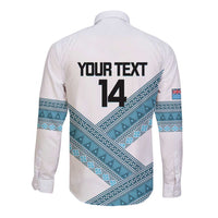 Custom Fiji Tapa Rugby 2025 Long Sleeve Button Shirt Go Champions Fijiana LT14 - Polynesian Pride