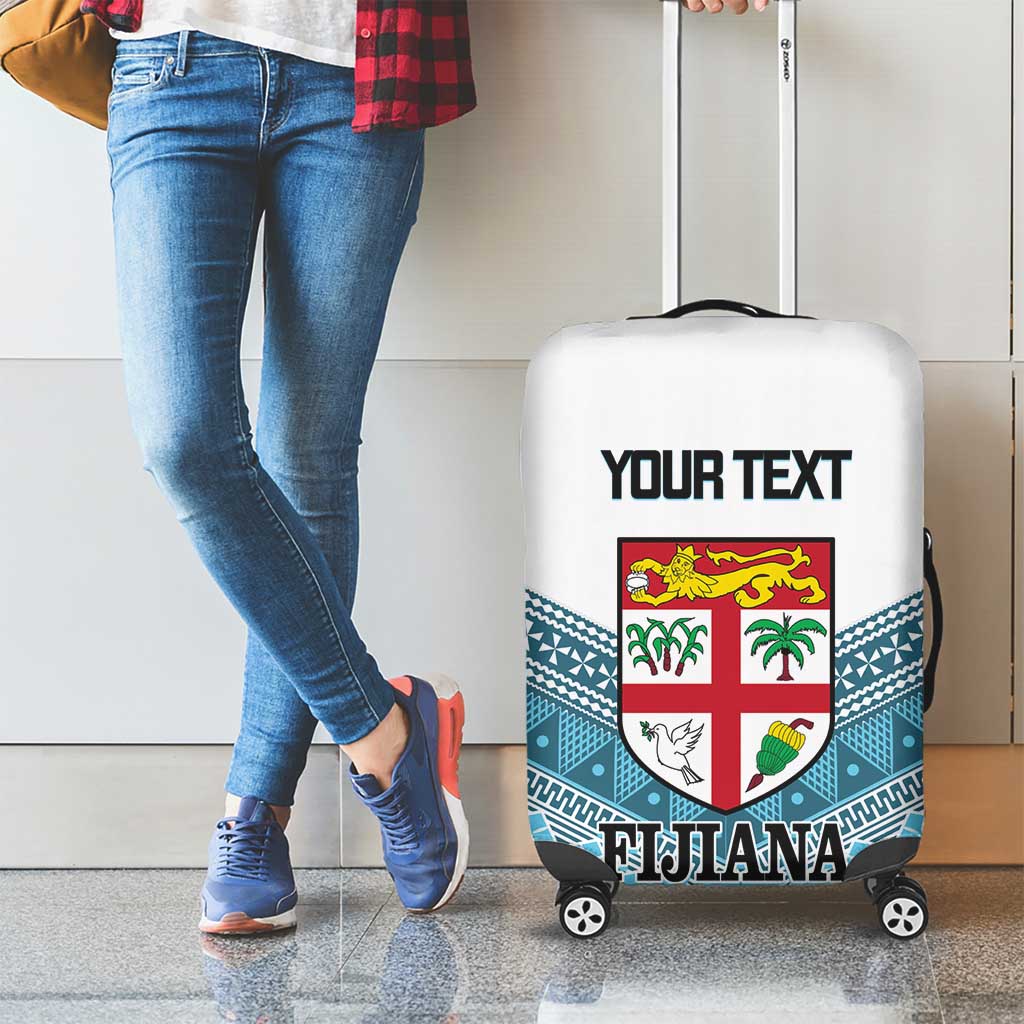Custom Fiji Tapa Rugby 2025 Luggage Cover Go Champions Fijiana LT14 - Polynesian Pride