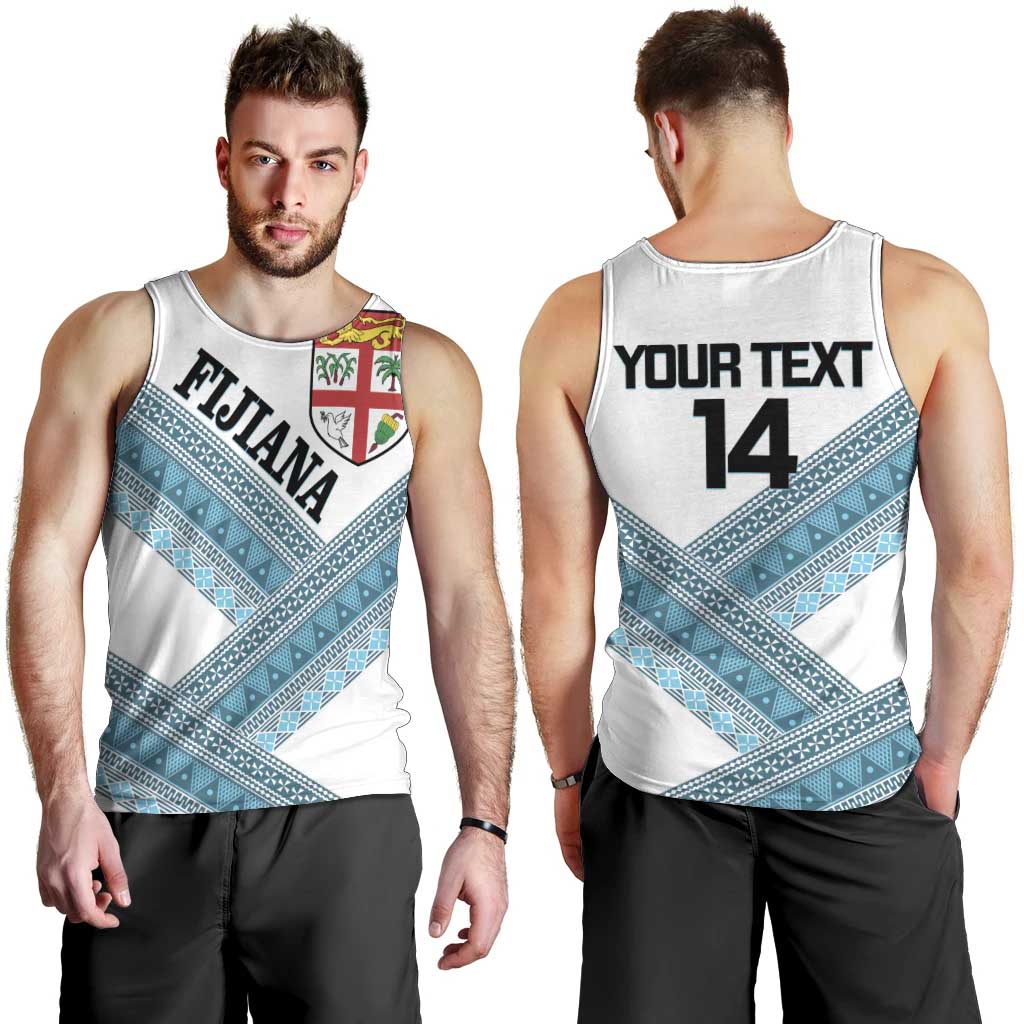 Custom Fiji Tapa Rugby 2025 Men Tank Top Go Champions Fijiana LT14 - Polynesian Pride